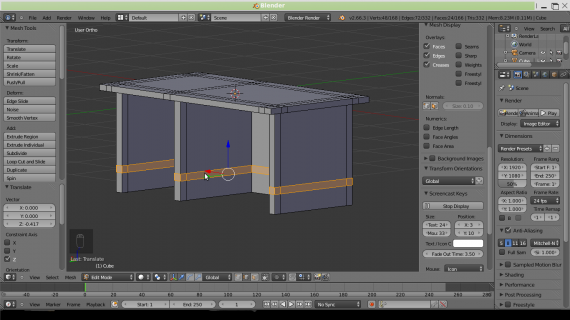 [Tutorial Blender] Membuat Meja Part 1